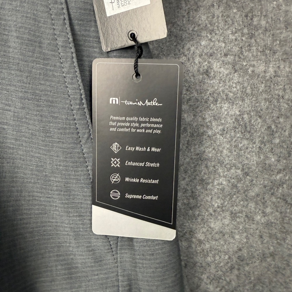 TravisMathew‎ Sand Harbor Golf Shorts Mens 42 Heather Dark Grey 1MW387 NWT - Picture 6 of 11